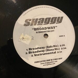 Shaggy 'Broadway' Vinyl Record barrington levy reggae shabba ranks Sean Paul